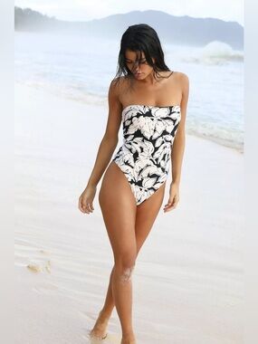 NWT Free People Peony Duet Printed One Piece Swimsuit